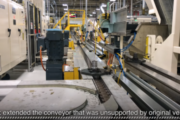 Retrofit to extend conveyor that was unsupported by original vendor.
